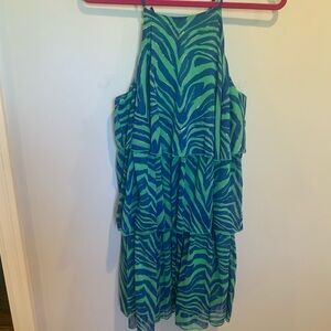 Lili Sidonio Ruffle Tiered Halter Dress